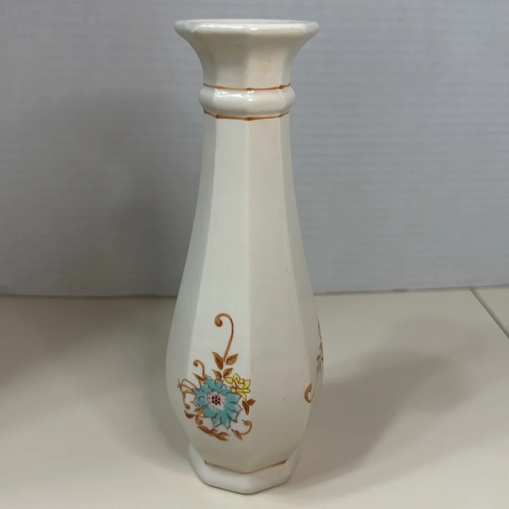 Vintage FTD Floral Ceramic Bud Vase 1983 Made in Portugal